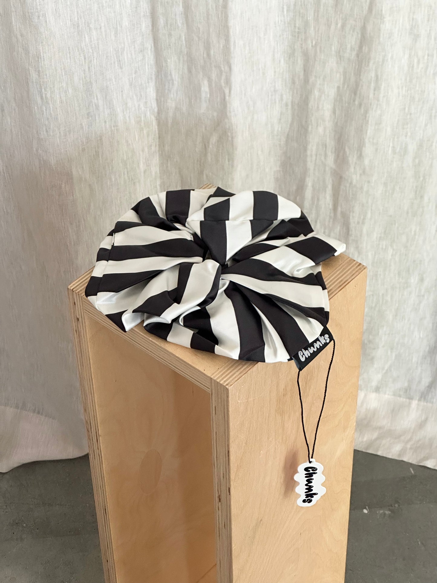 Silk Scrunchie in Large Stripes