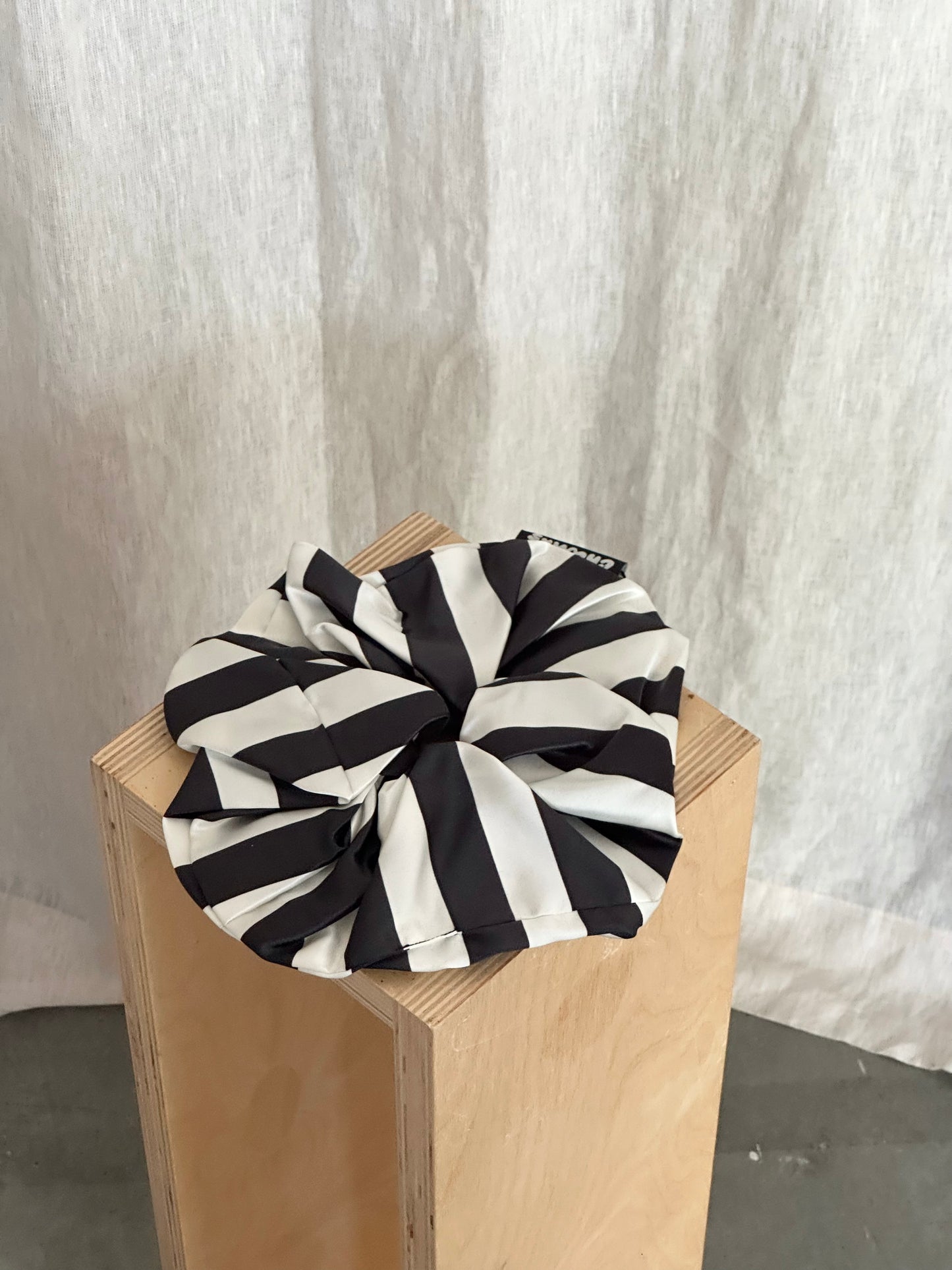 Silk Scrunchie in Large Stripes