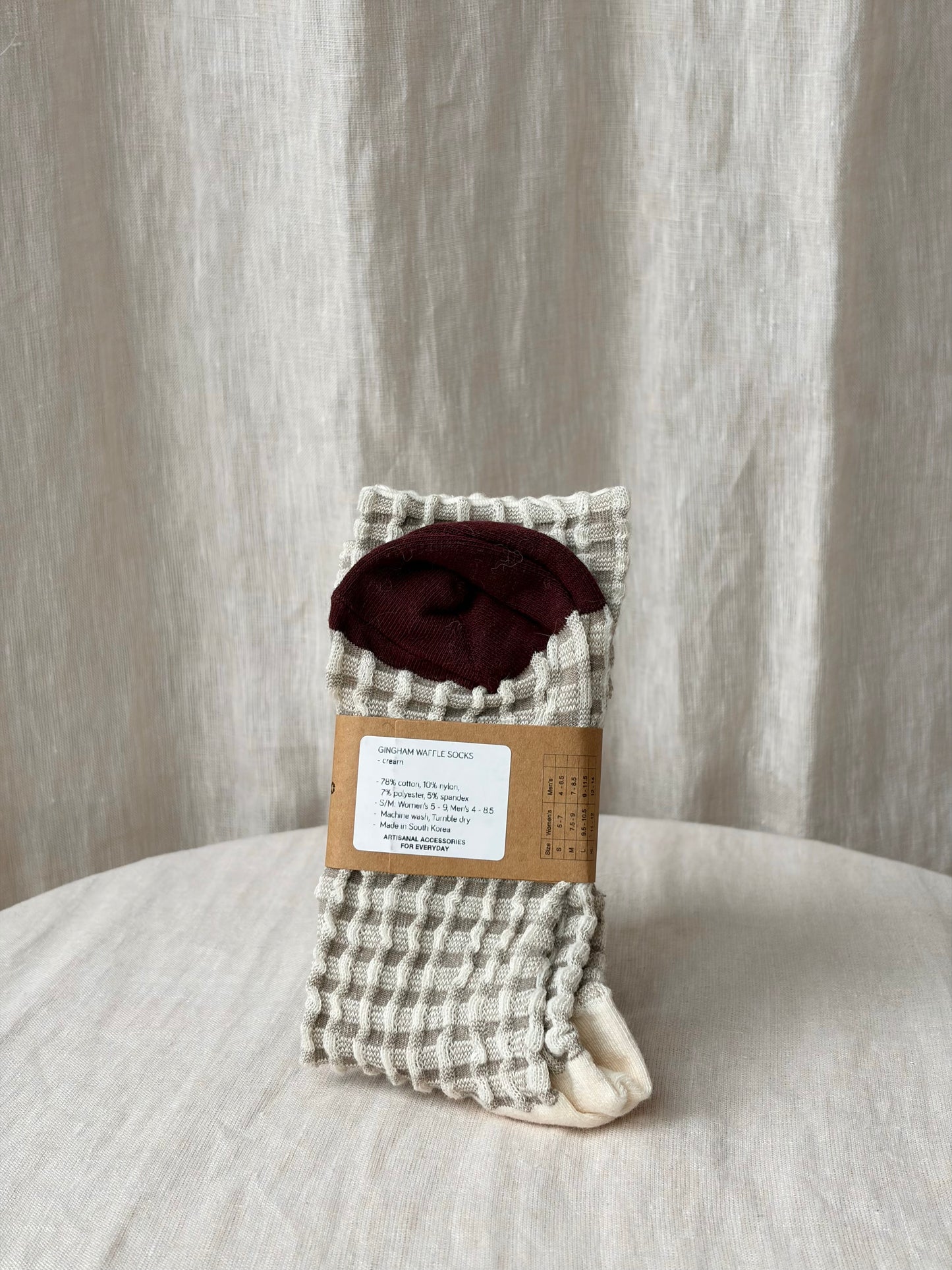 Gingham Waffle Socks