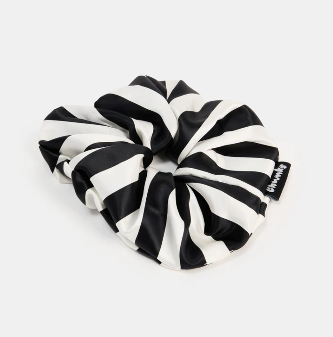 Silk Scrunchie in Large Stripes