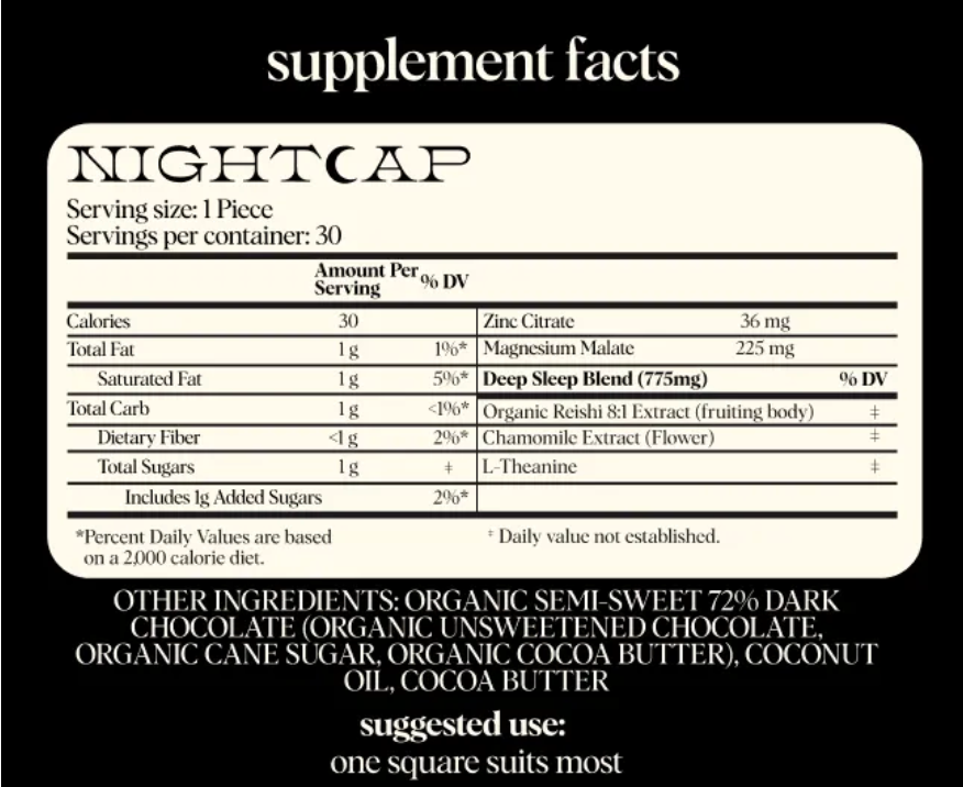 Deep Sleep Chocolate Sample