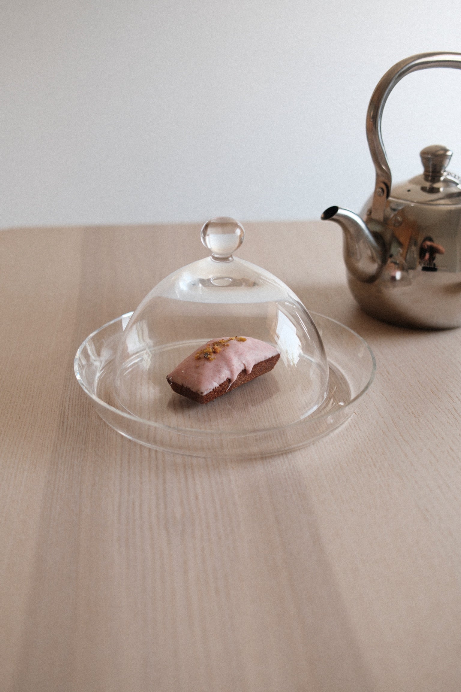 Glass Cloche and Plate Set