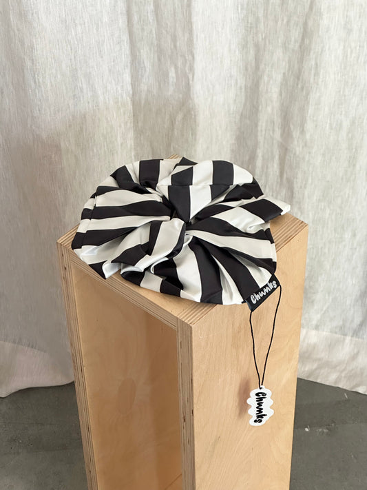 Silk Scrunchie in Large Stripes