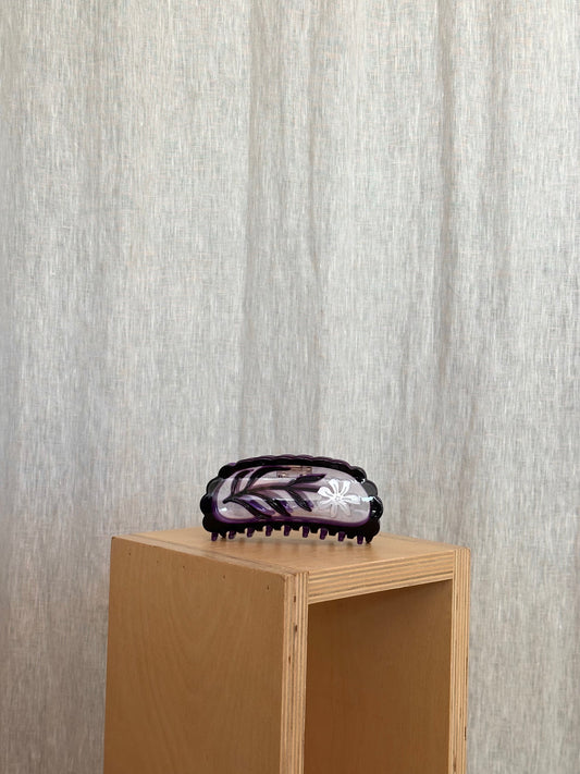 Dark Purple Flower - Claw Clip