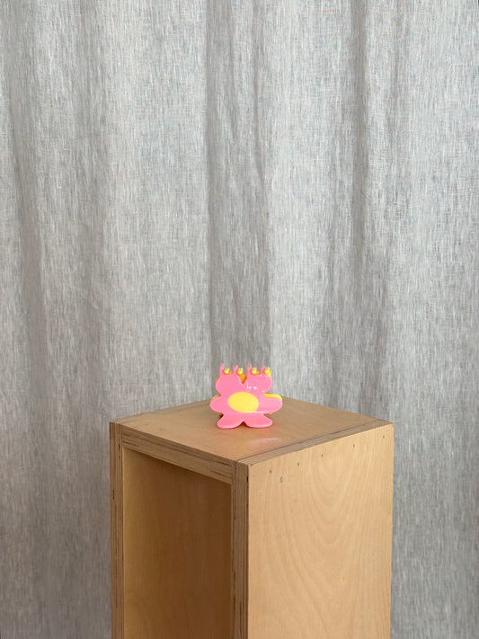 Flower Claw in Yellow + Pink
