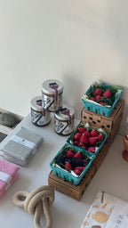 Cherry Beeswax Birthday Candles