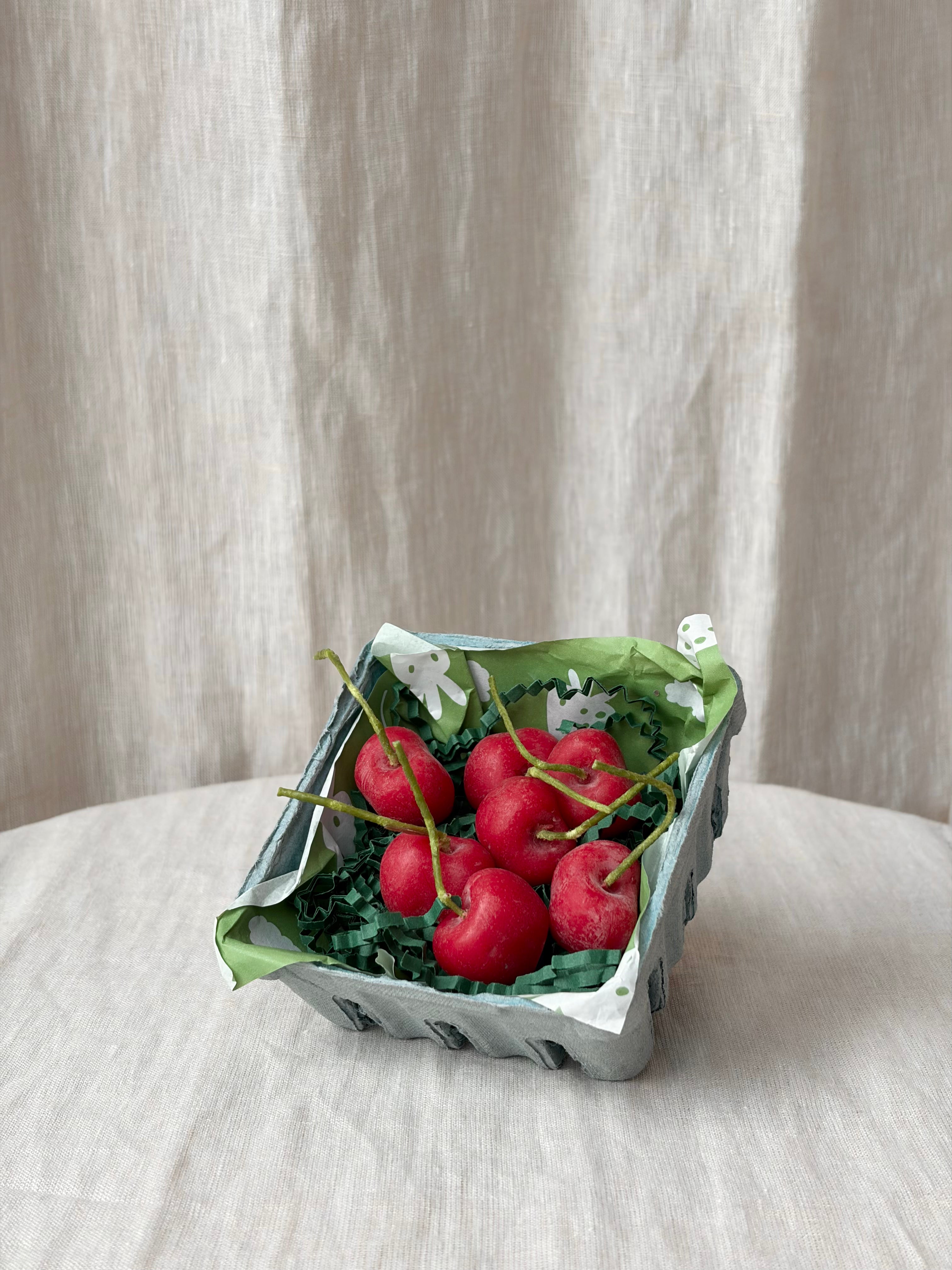 Cherry Beeswax Birthday Candles