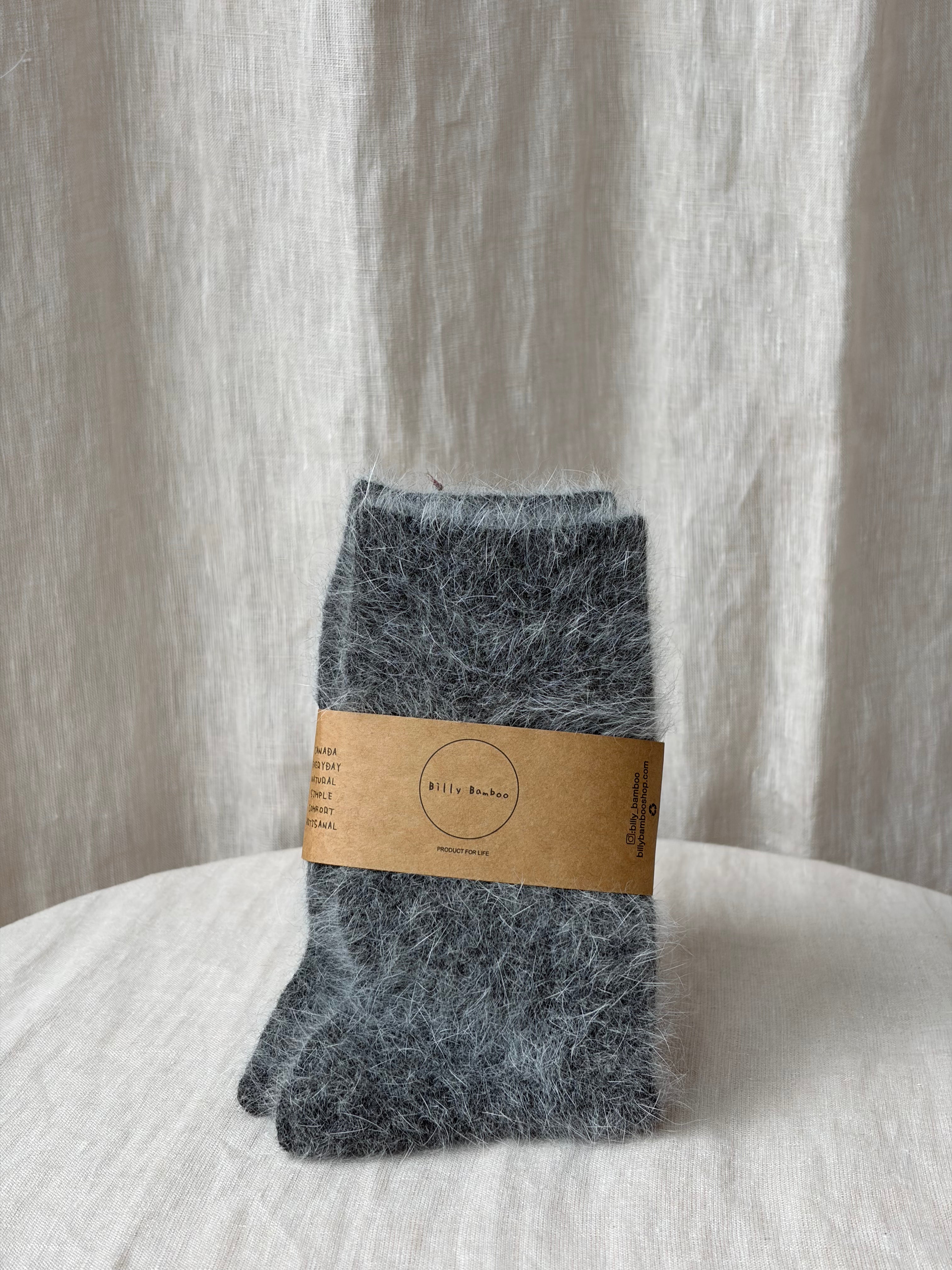 Fluffy Angora Socks