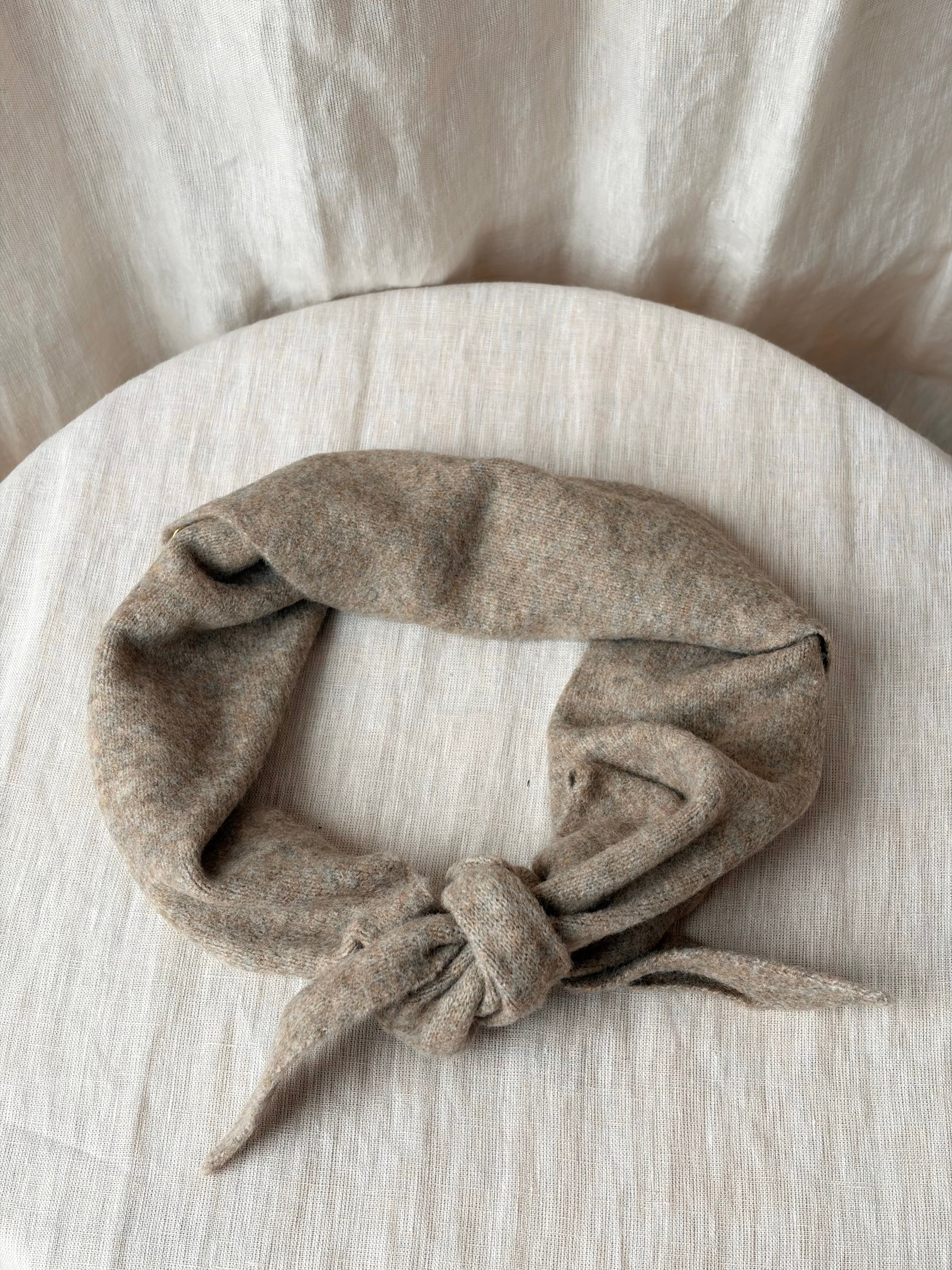 Fuzzy Wool Cravat Scarf