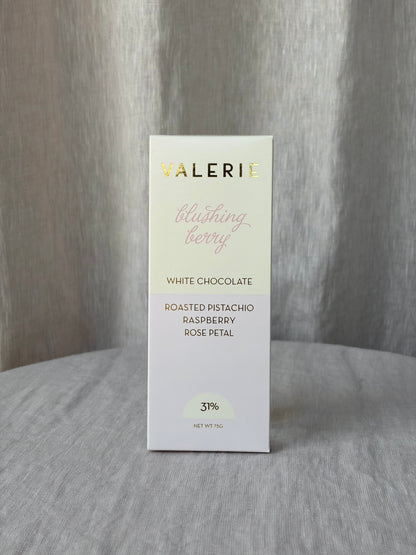 Blushing Berry Chocolate Bar - White Chocolate with Pistachio & Rose