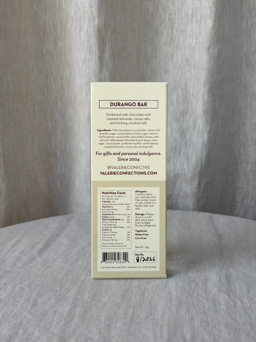 Durango Chocolate Bar - 42% Darkened Milk Chocolate