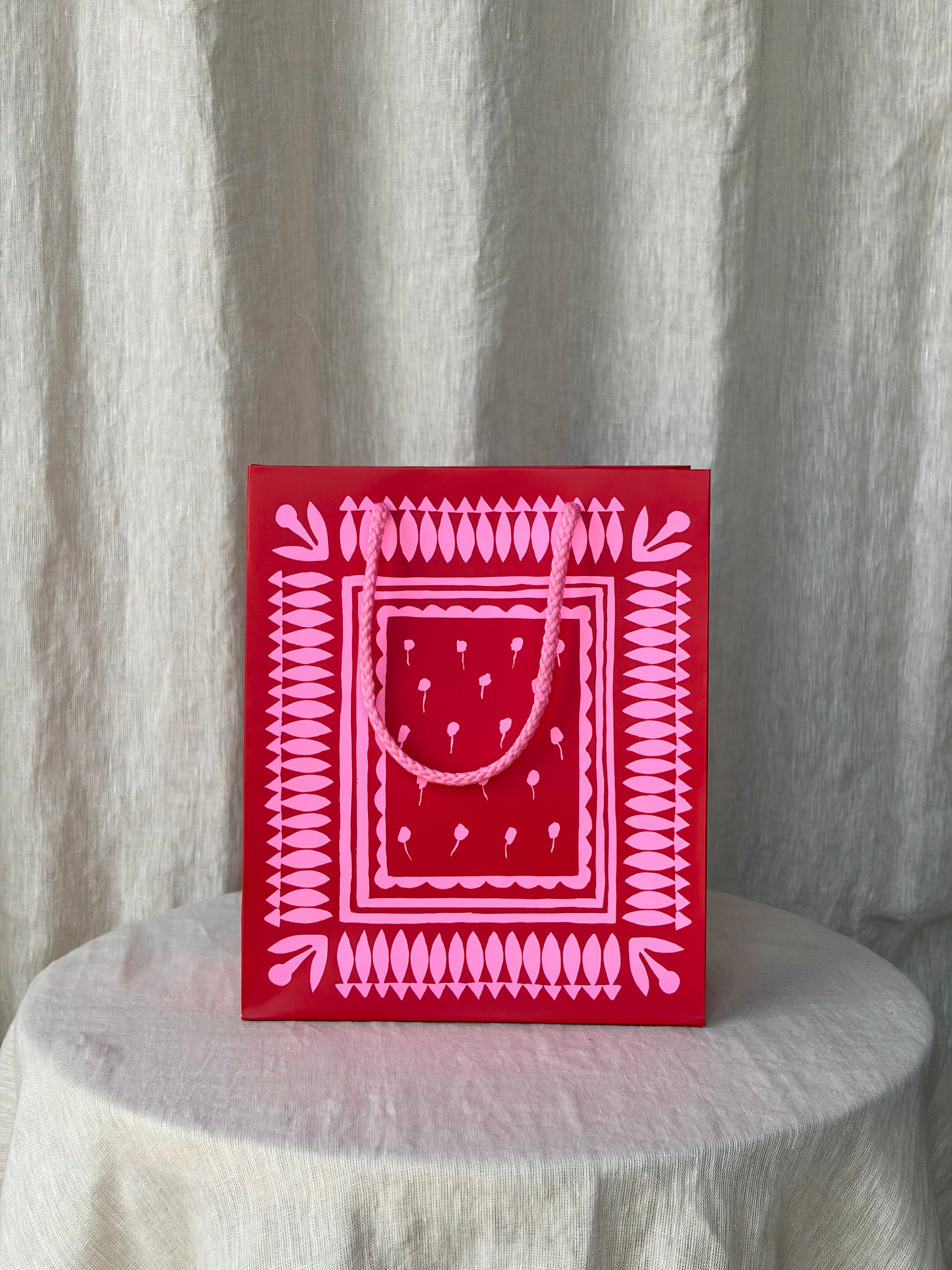 Geometric Neons Gift bag  - Medium