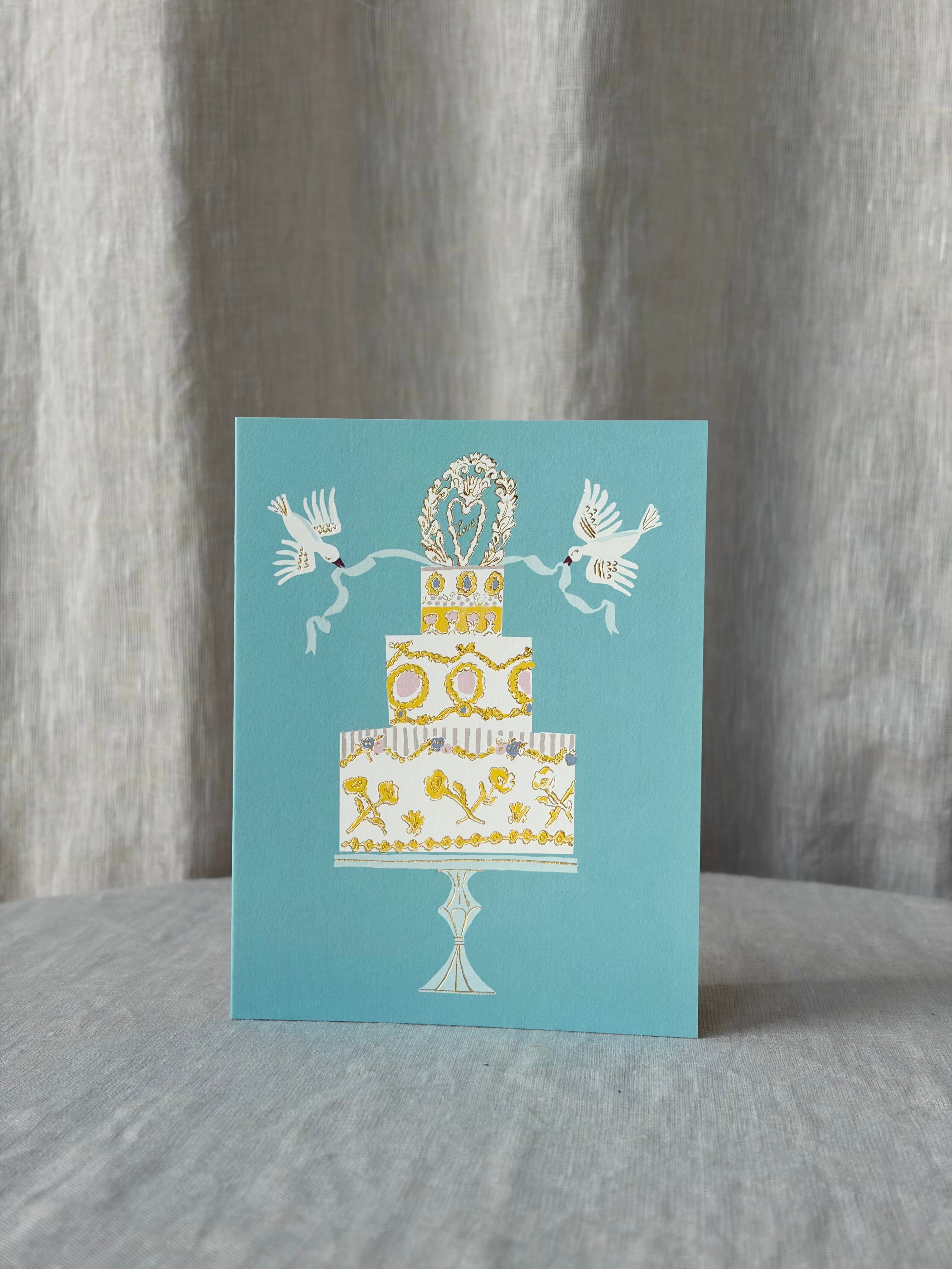Love Cake Wedding Greeting Card