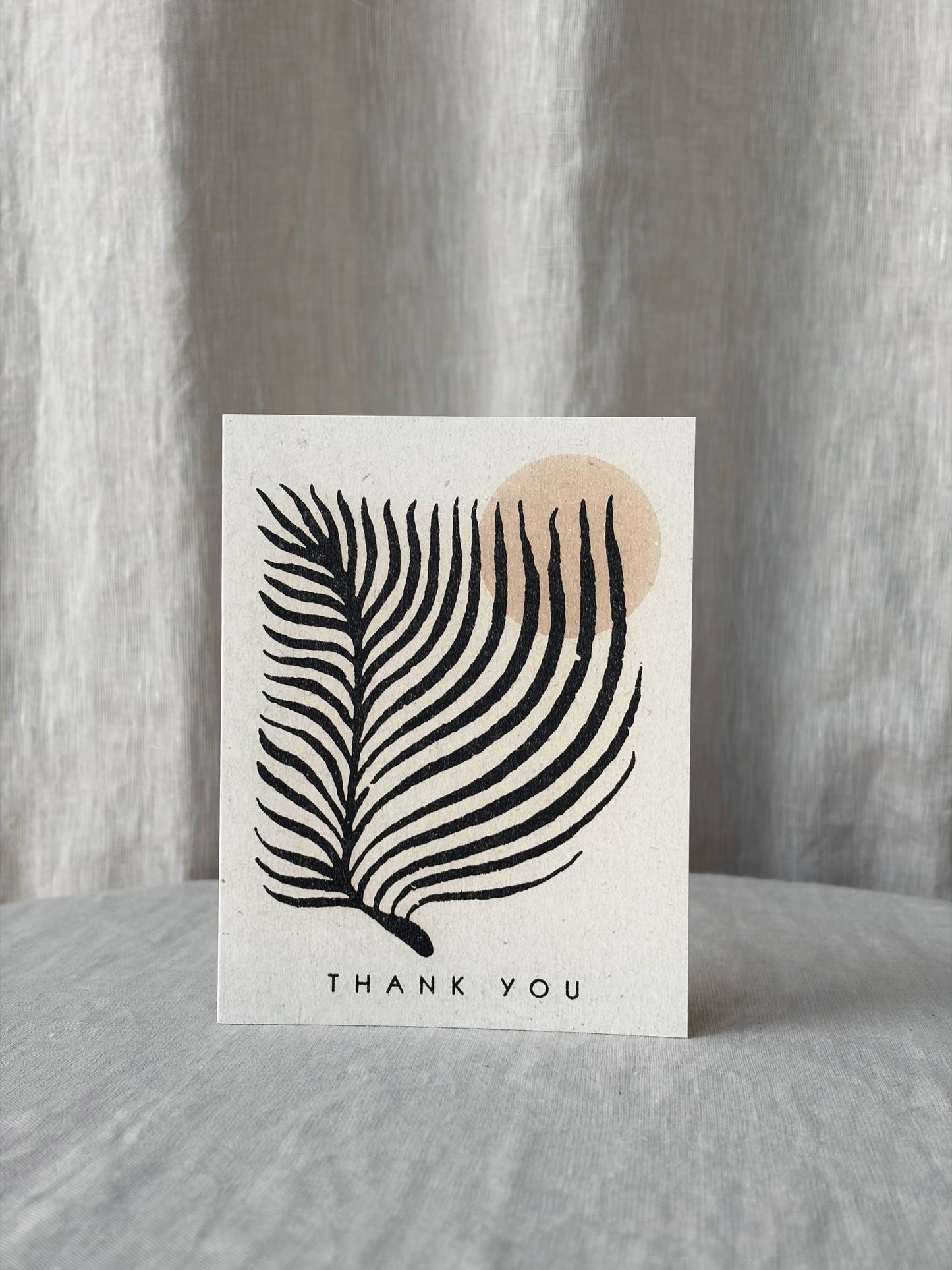 Palm Sun Thank You Greeting Card