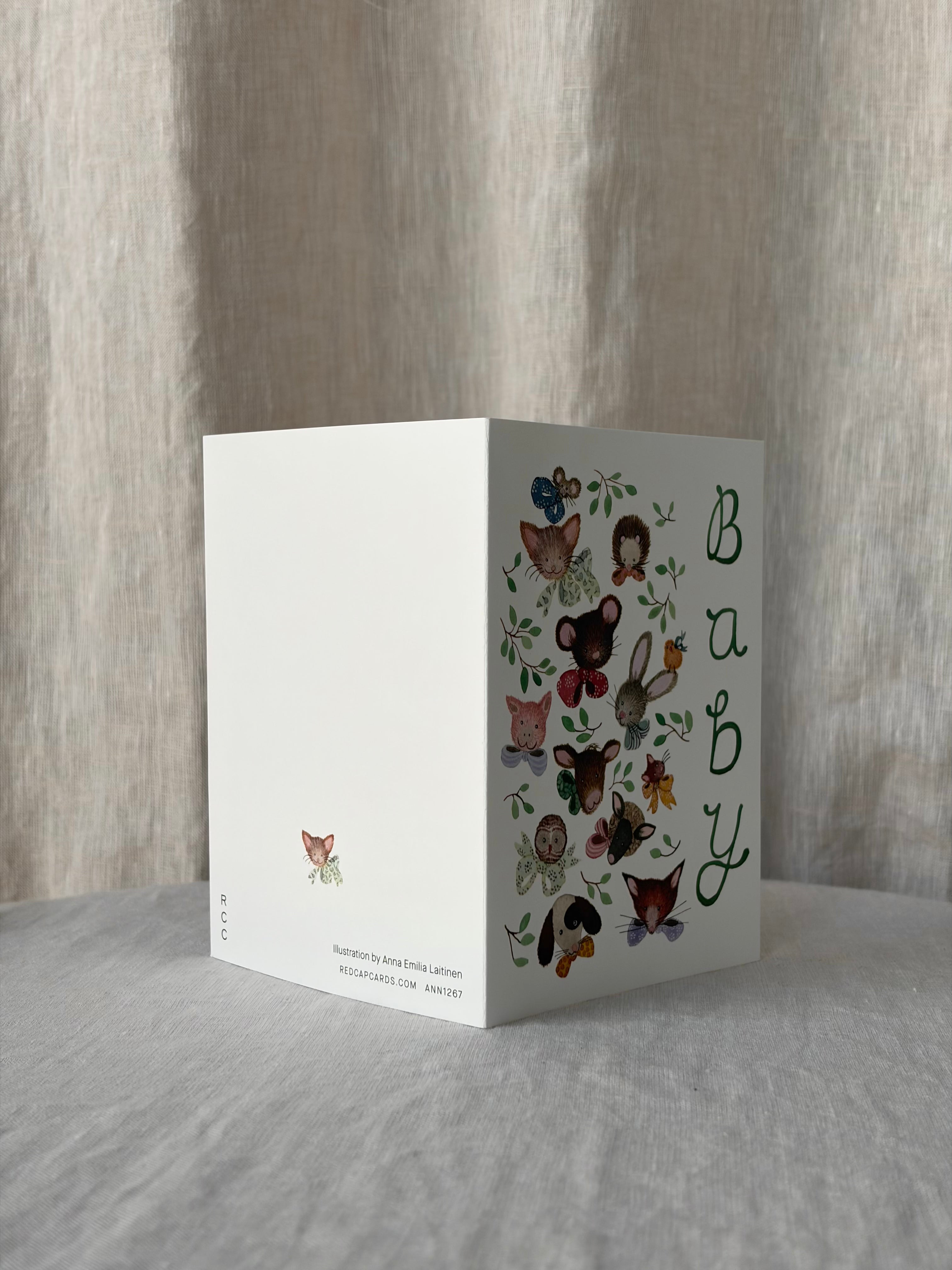 Pink Noses Baby Greeting Card