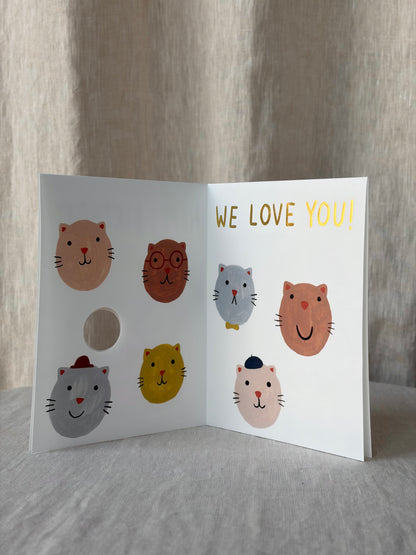 Lots of Cats Birthday Greeting Card