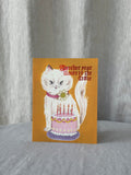Kitty and Cake Birthday Greeting Card