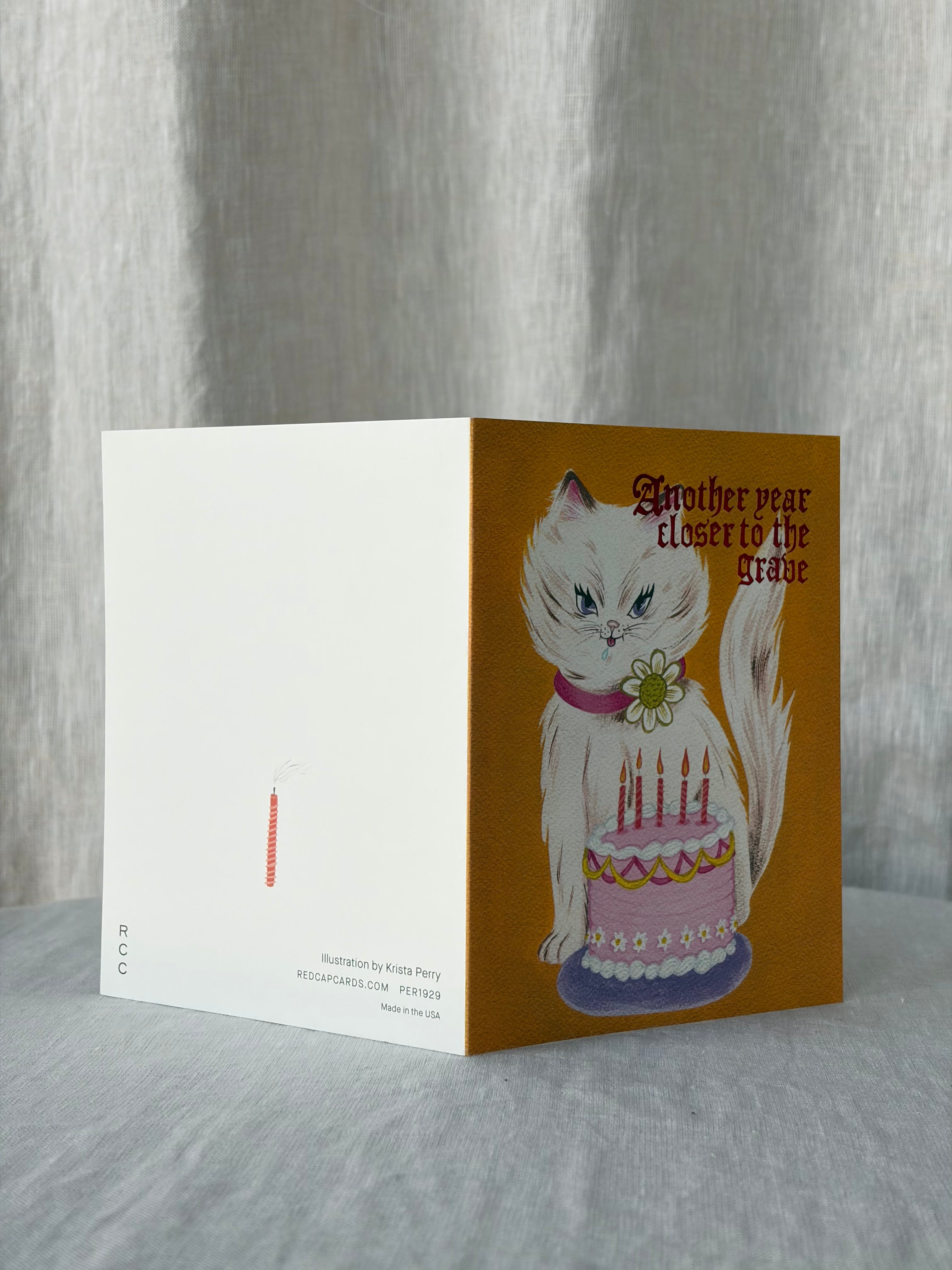 Kitty and Cake Birthday Greeting Card