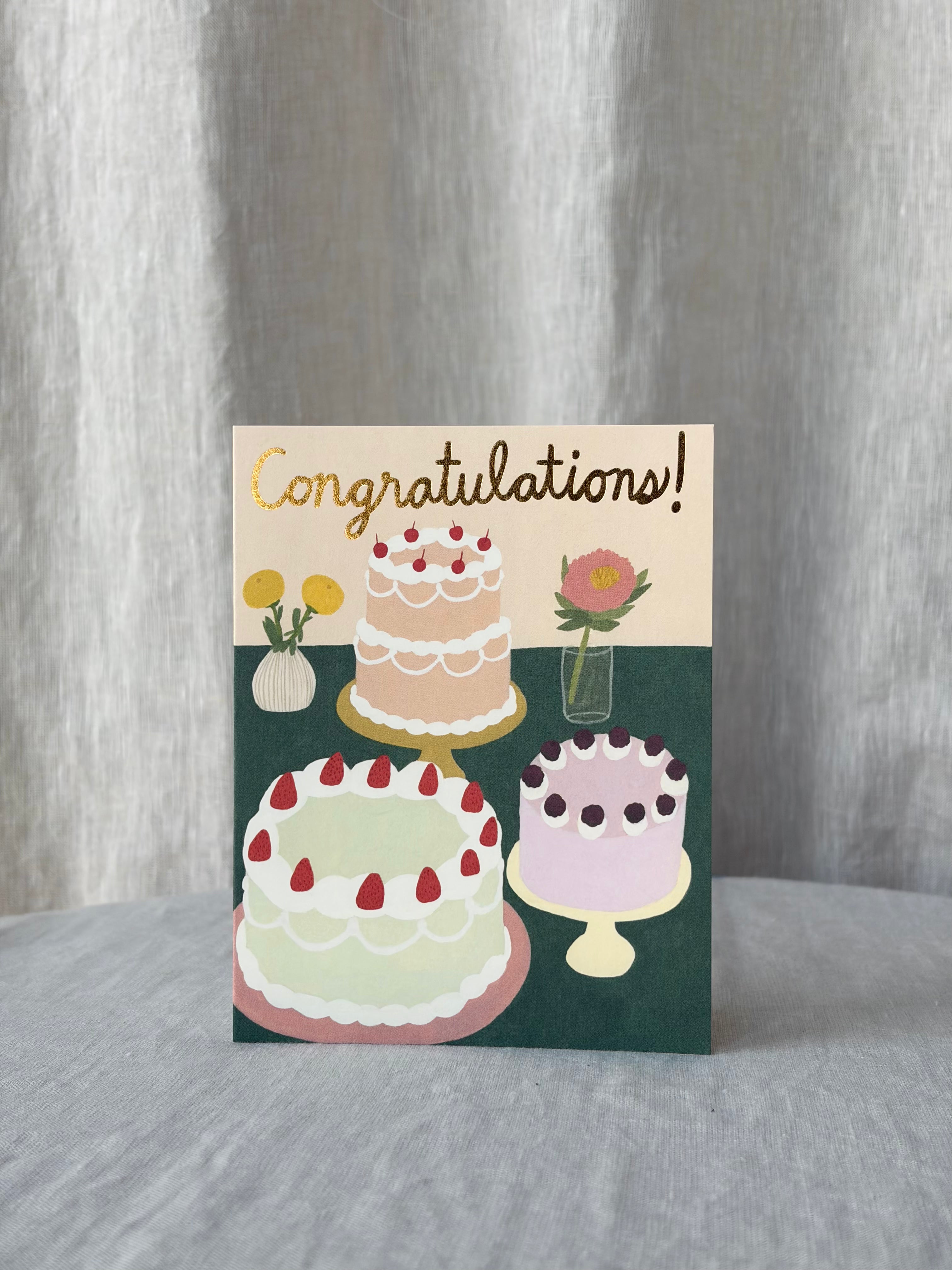 Cake Celebration Congratulations Greeting Card