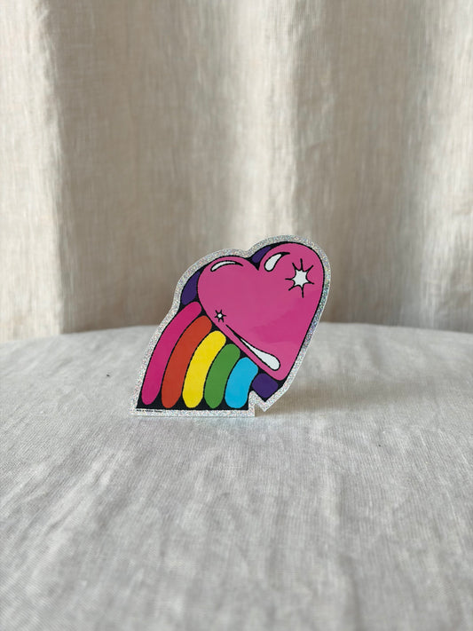 Rainbow Heart Sticker