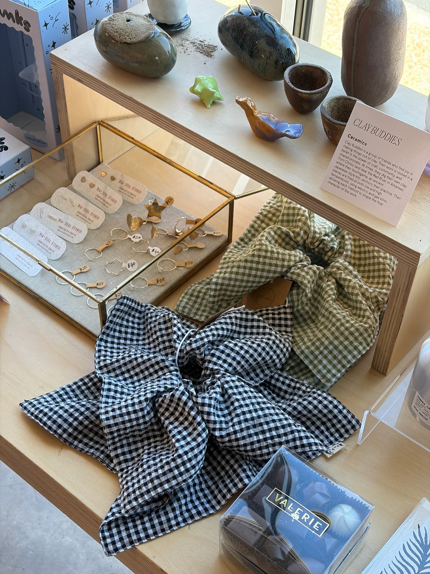 Mini Gingham Diamond Scrunchies