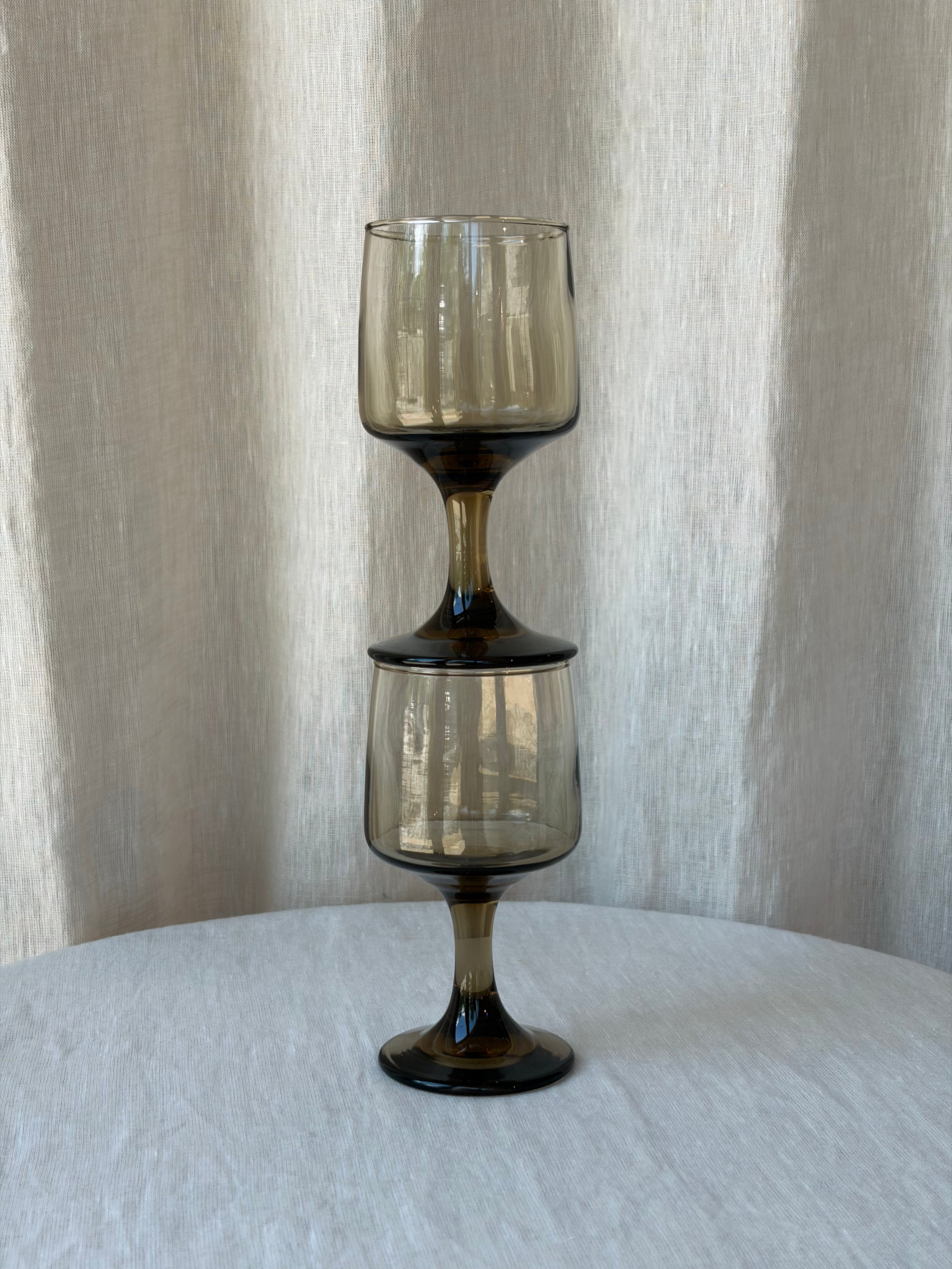 1970s Vintage Libbey Tawny Glasses (Set of 2)