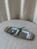 Chrome Dual Sauce Serving Tray
