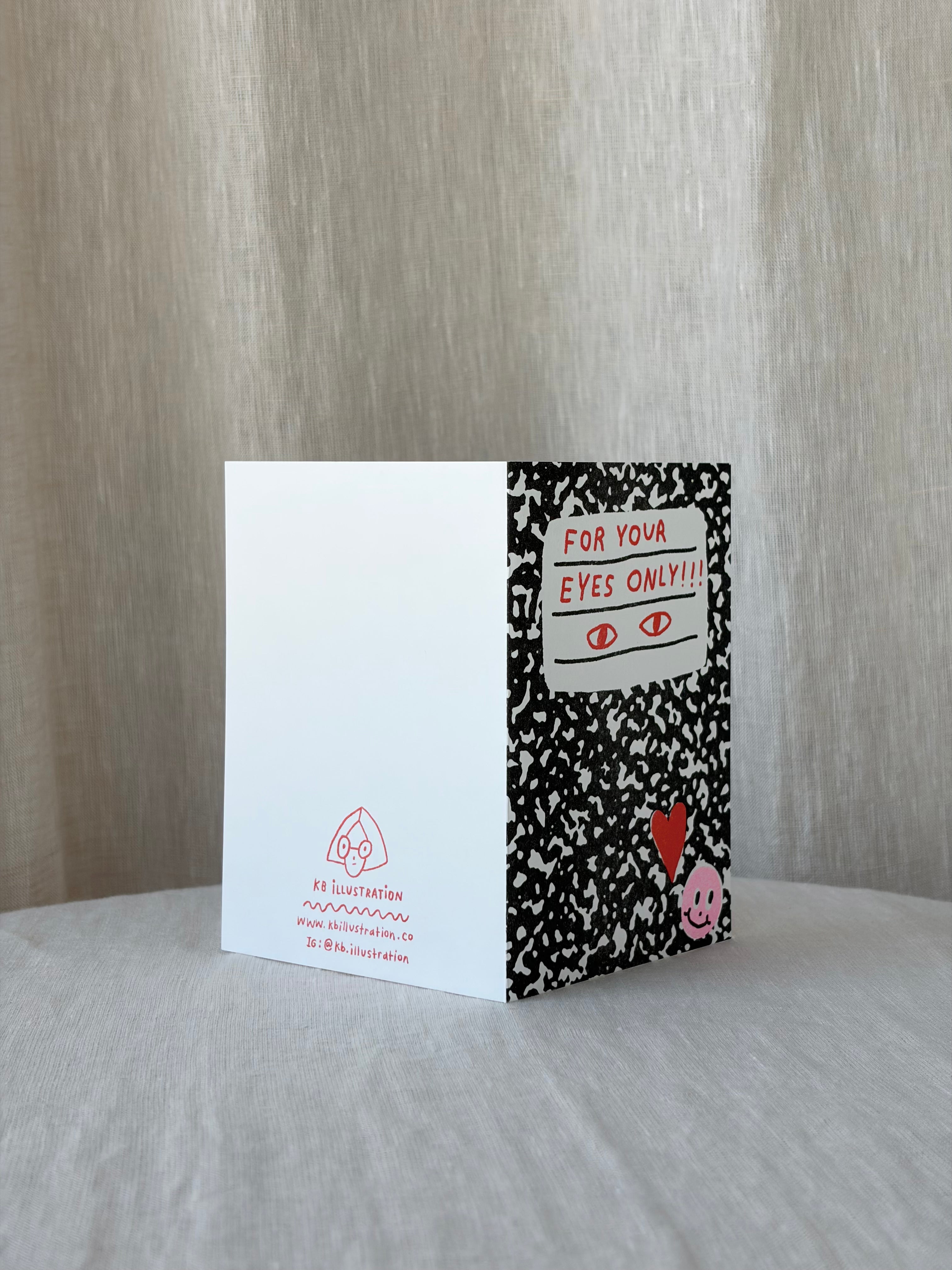 For Your Eyes Only Greeting Card