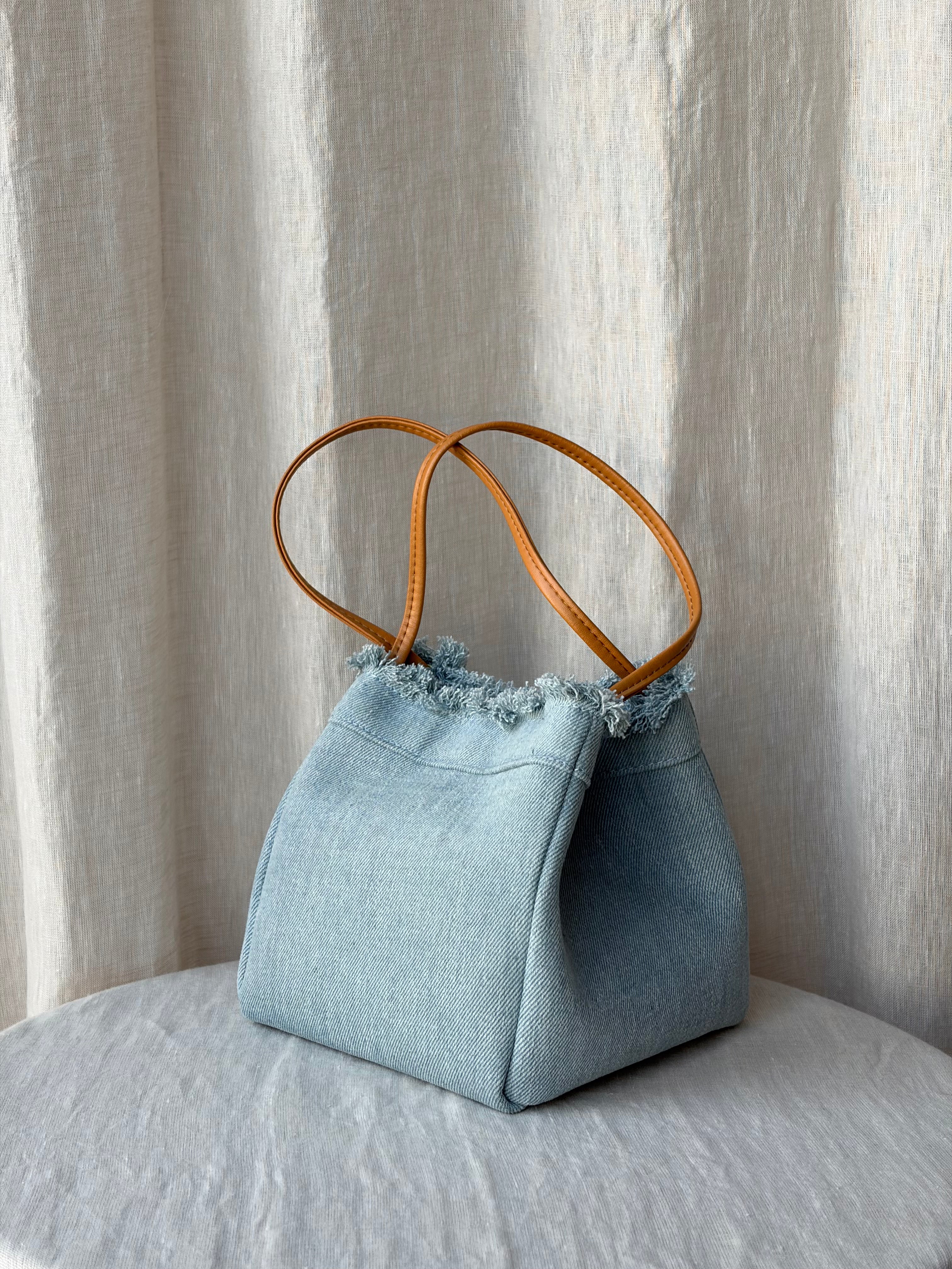 Mini Box Bag - Light Denim