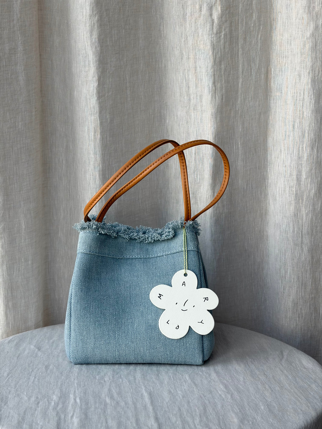 Mini Box Bag - Light Denim