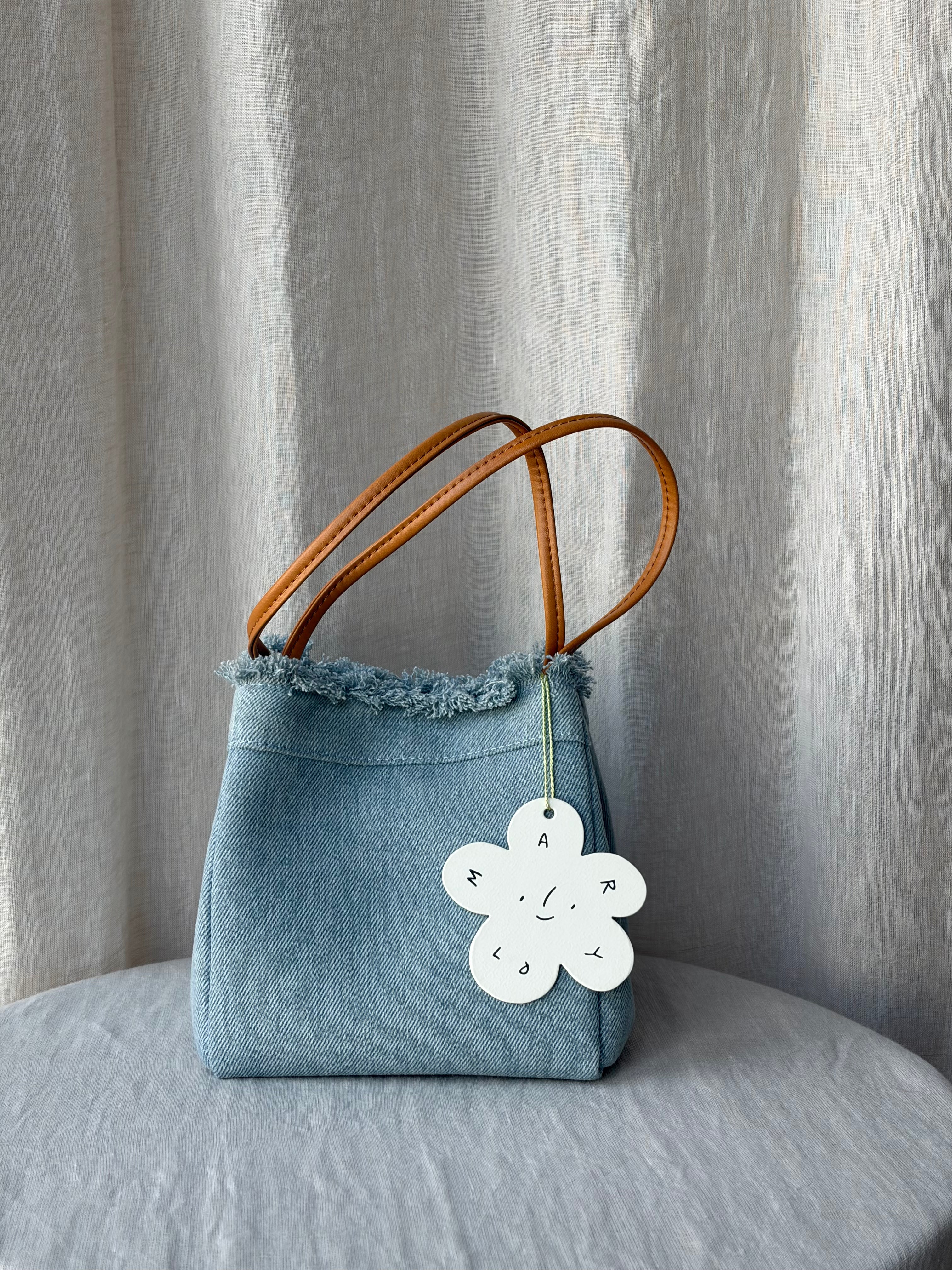 Mini Box Bag - Light Denim