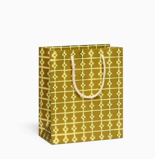 Geometric Gold Gift bag | Gift bag  - Medium