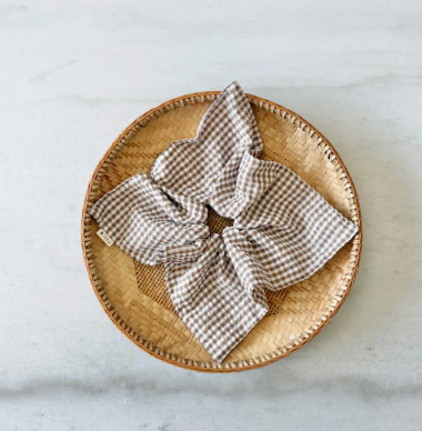 Mini Gingham Diamond Scrunchies
