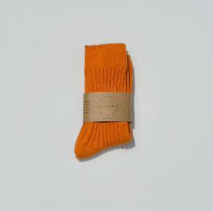 Ribbed Cotton High Socks