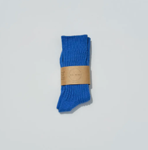 Ribbed Cotton High Socks