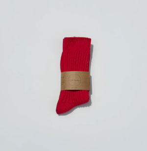 Ribbed Cotton High Socks