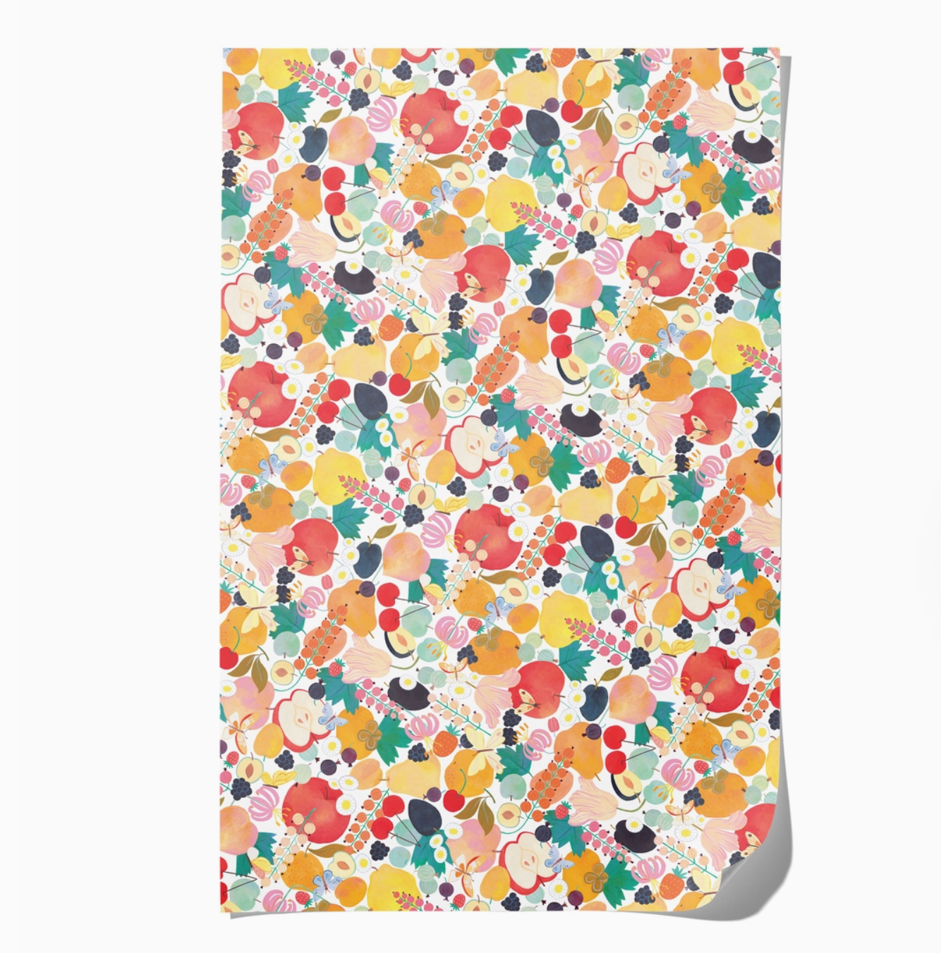 Fruits and Florals Wrapping Paper | Wrapping Paper