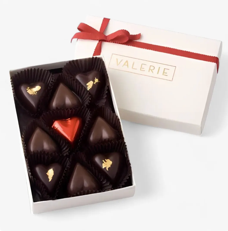 Heart-Shaped Chocolate Truffle Box