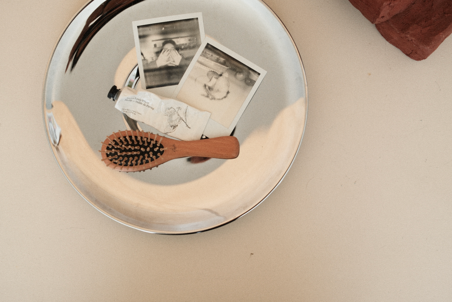 Circular Chrome Serving Tray