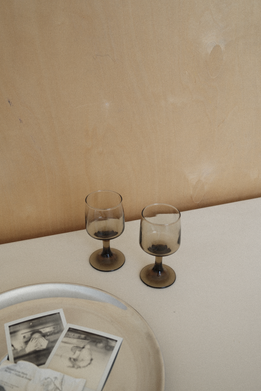 1970s Vintage Libbey Tawny Glasses (Set of 2)