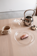 Glass Cloche and Plate Set