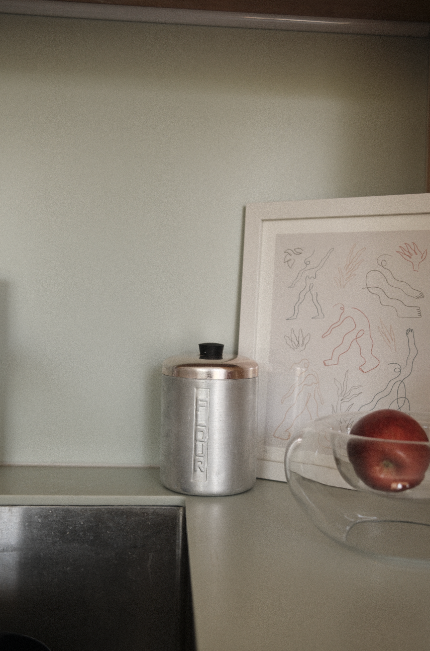 Vintage Flour Aluminum Canister