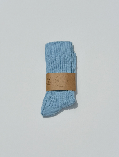 Ribbed Cotton High Socks