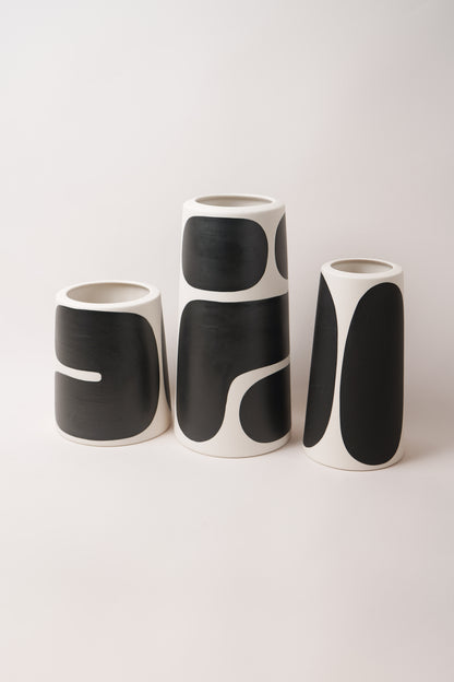 Color Bock Pillar Vase - Short