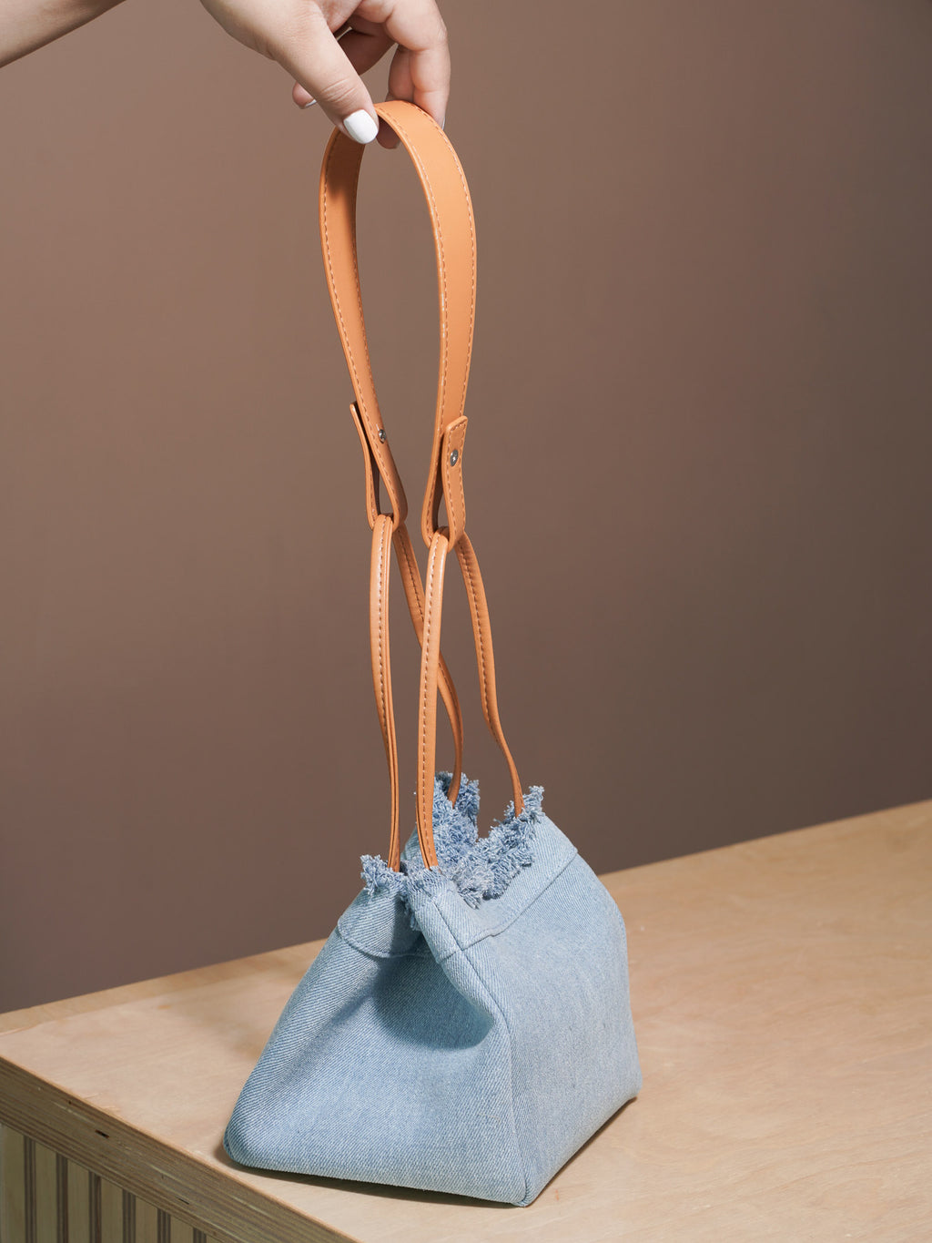 Mini Box Bag - Light Denim