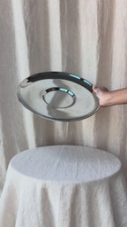 Circular Chrome Serving Tray